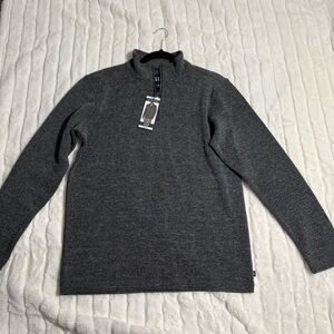 GAP‎ Men's Charcoal Heather Half Zip Pullover Sweater Size Small NWT